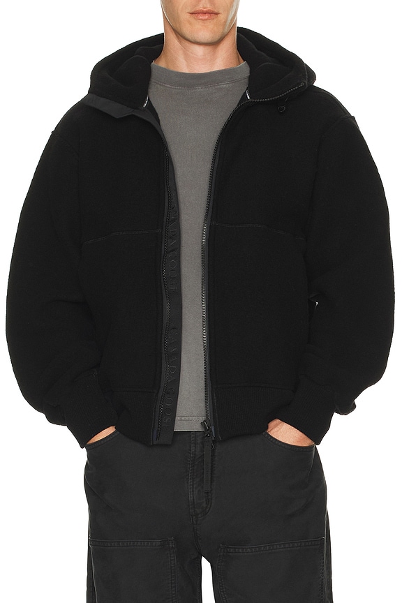 VETEMENTS Oversized Inside Out Zip Up Hoodie in Black | FWRD
