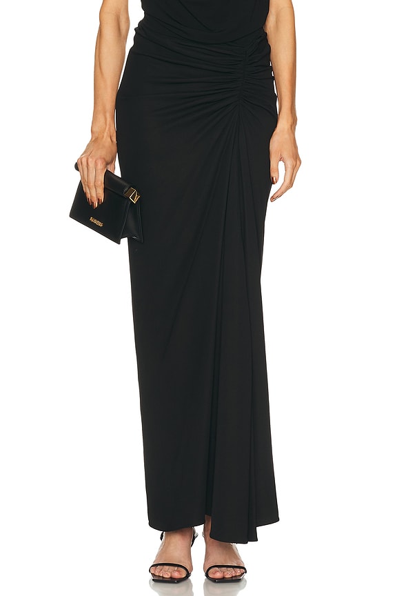 aje mika draped split midi dress Aje
