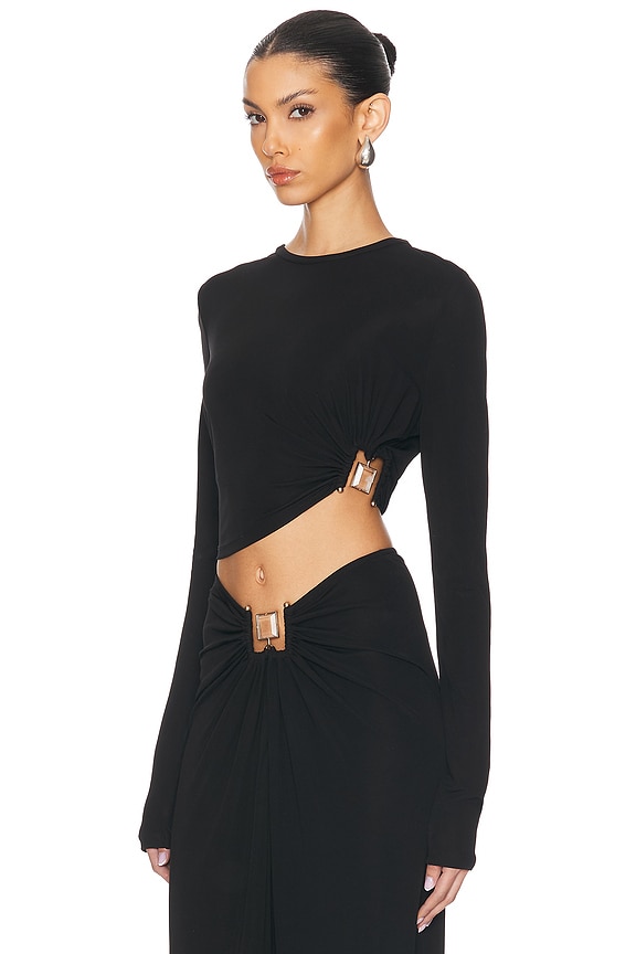 Wolford x Adidas Sheer Motion Long Sleeve Top in Black