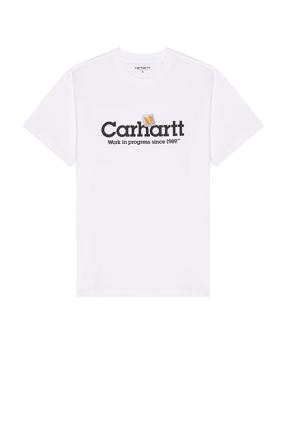 Carhartt WIP S/S Script T-Shirt in White & Black | FWRD