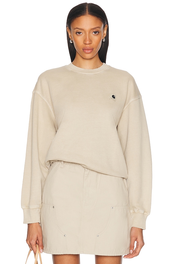 Isabel Marant Etoile Sauria Sweatshirt in Light Khaki | FWRD