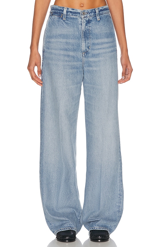 AGOLDE Franka Pleat Baggy Jeans in Scope | FWRD