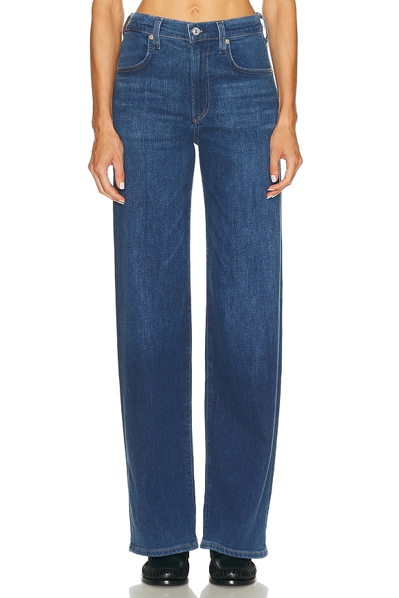 Y/Project Classic Peep Show Wide Leg in Navy | FWRD