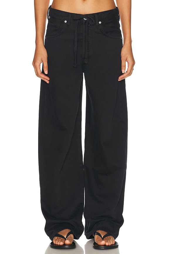 Miu Miu Logo Wide Leg in Nero | FWRD