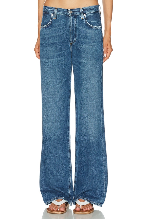 R13 D'arcy Loose Jean in Koze Vintage Indigo | FWRD
