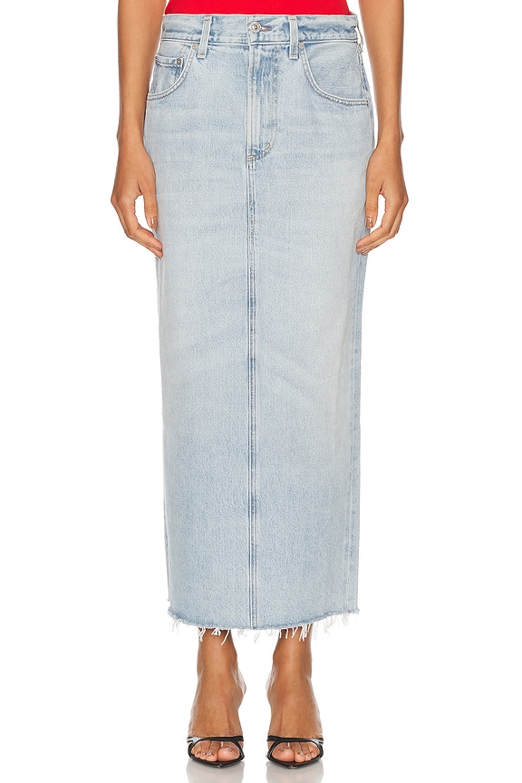 Acne Studios Denim Skirt in Light Blue | FWRD