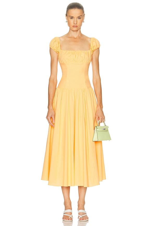 Zimmermann Goldie Ruffle Long Dress in Citrus Floral | FWRD