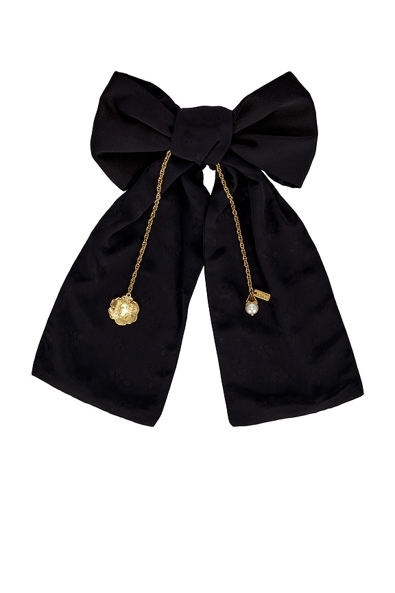 Miu Miu Hair Scrunchie in Black | FWRD display picture 1