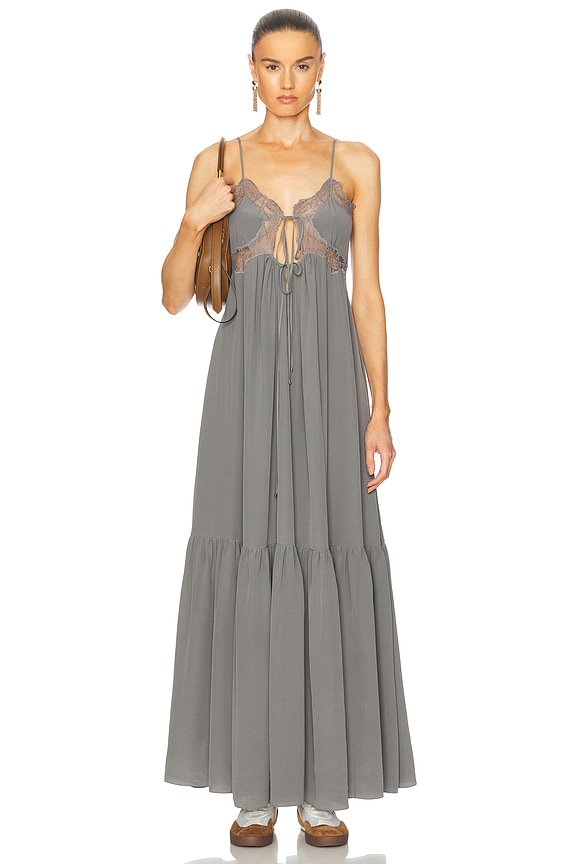 ZIMMERMANN 2645ARS252CRMPNKMUL 関税送料込 Zimmermann Dawning Ruffle Slip Dress in Black Lily | FWRD