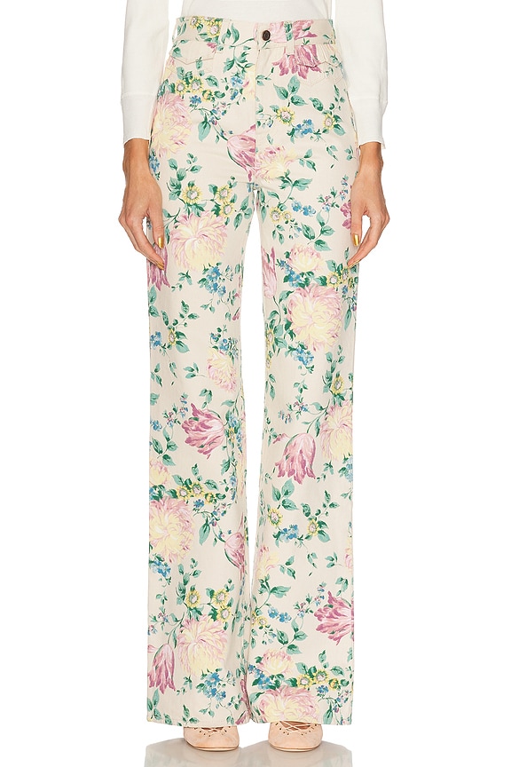 パンツ Zimmermann FW25 RHIANNON RELAXED PANT (3254PSS251 CREAM) Rhiannon Relaxed Pant Cream/Black Floral Online | Zimmermann
