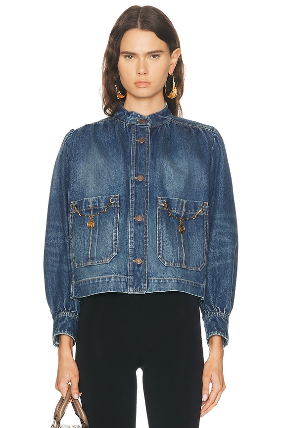 Chloe Denim Jacket in Dusky Blue | FWRD