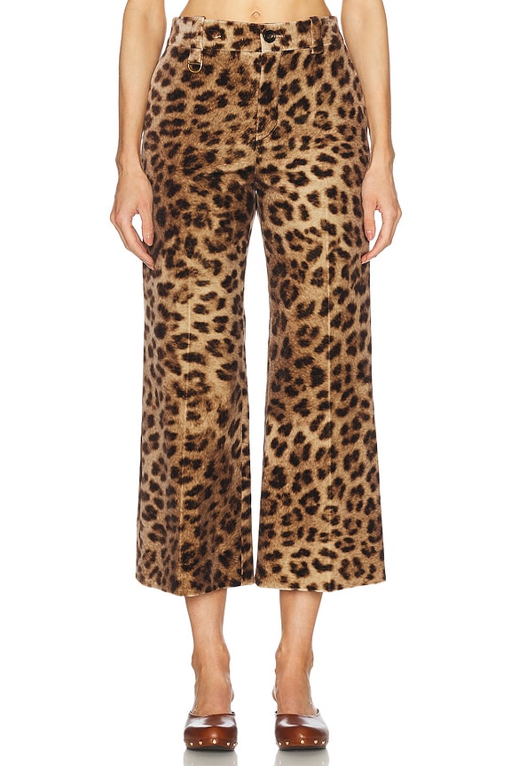 Ganni Print Denim Stary in Leopard | FWRD