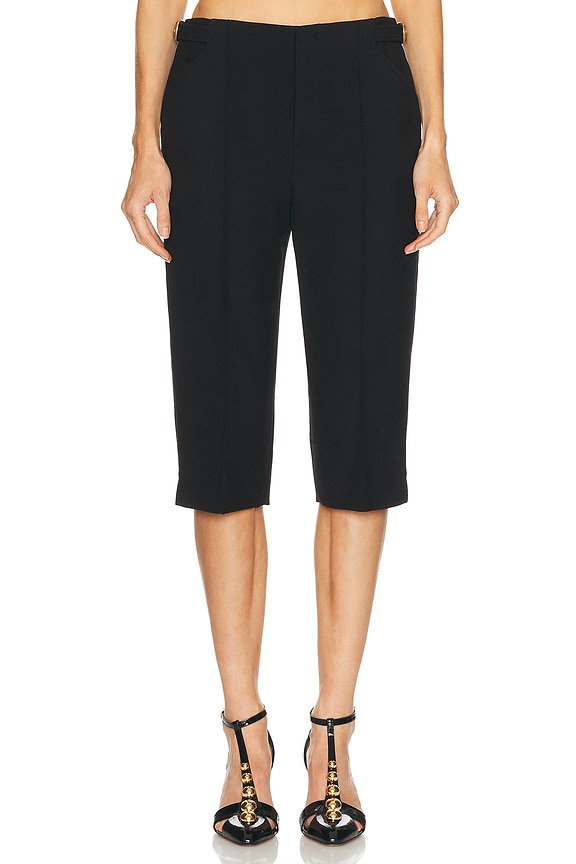 DRKSHDW by Rick Owens Drawstring Cropped Pant in Black | FWRD