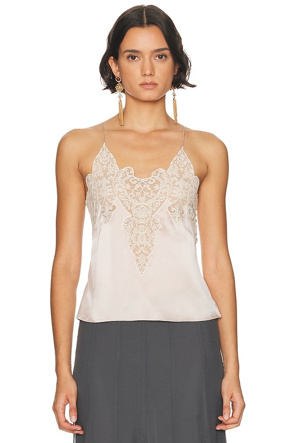 LoveShackFancy Valetta Cami in Pearl Drop | FWRD