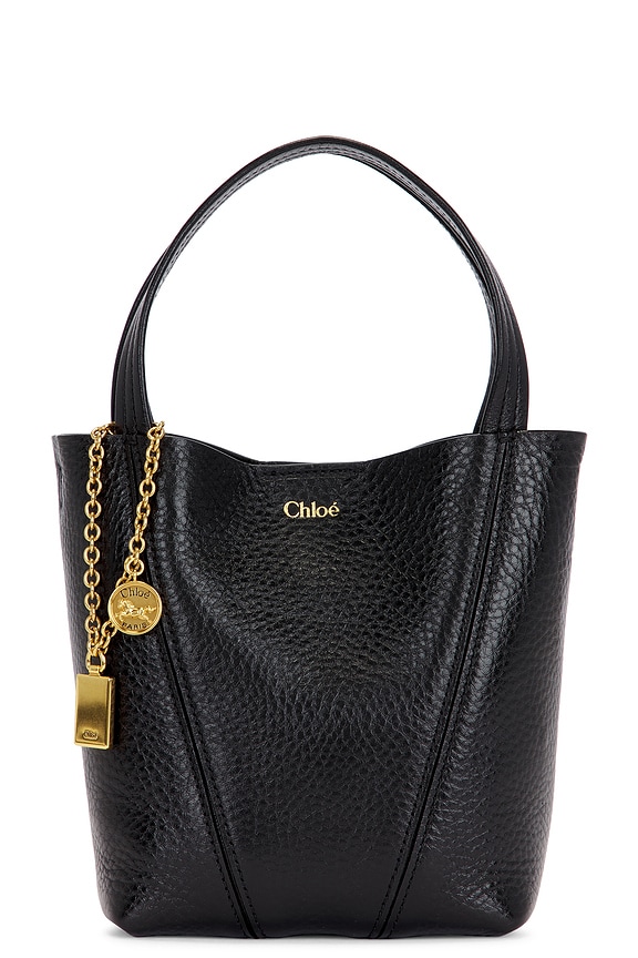 The Row Small Everyday Grain Leather Shoulder Bag in Black | FWRD