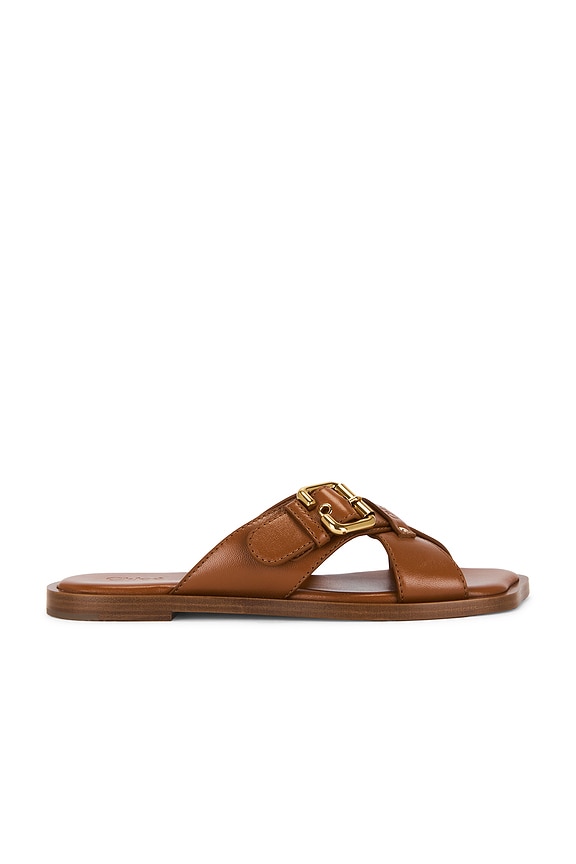 Manolo Blahnik Grellanu Flat 10 Sandal in Brown | FWRD