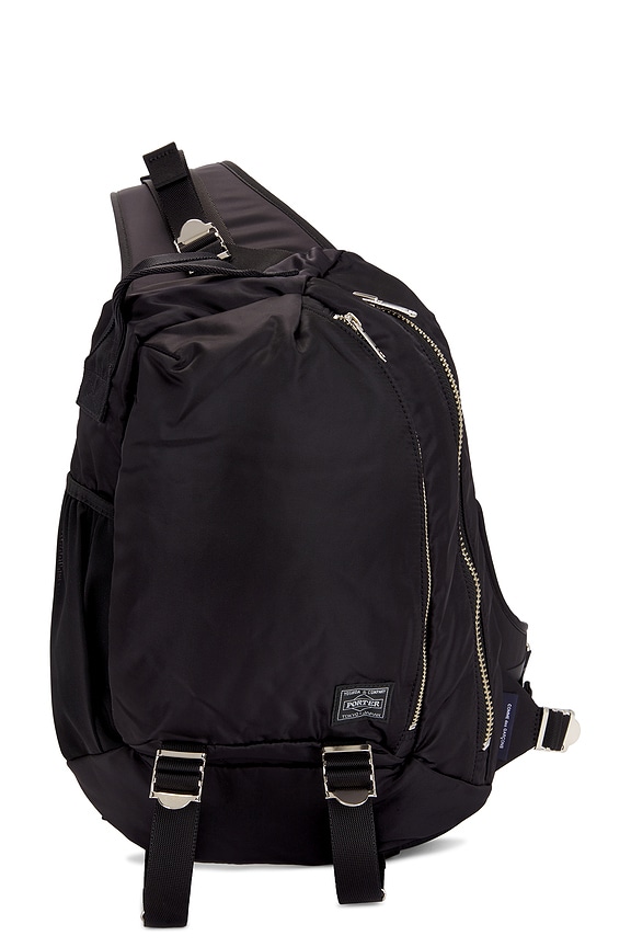Sacai Porter Yoshida Pocket Tote in Black | FWRD