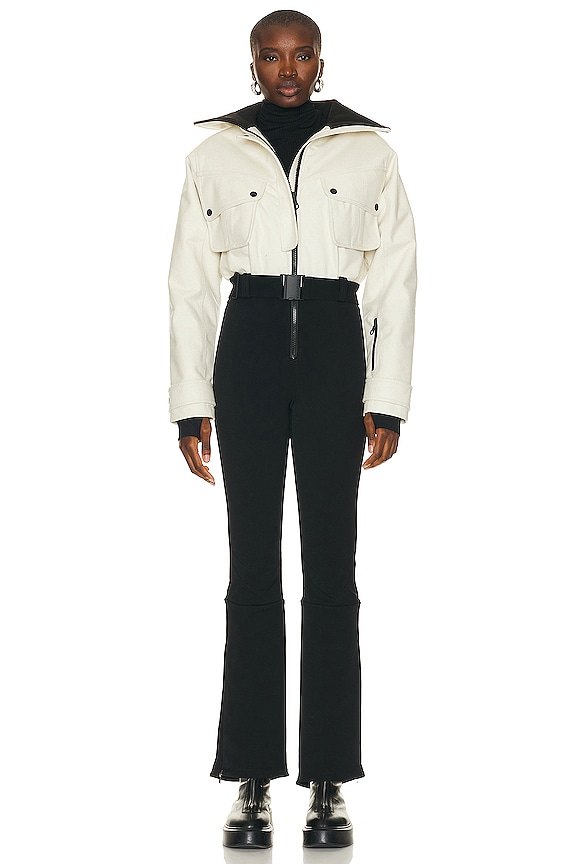Jean Paul Gaultier High Neck Hooded Jumpsuit in Blue, Purple