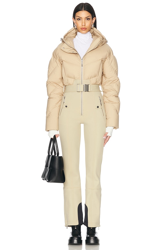 Jean Paul Gaultier Printed Soleil High Neck Jumpsuit in Nude