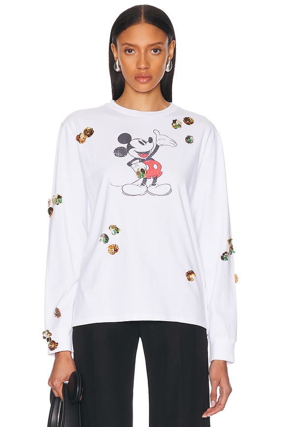 Ganni Broderie Anglaise Top in Bright White | FWRD