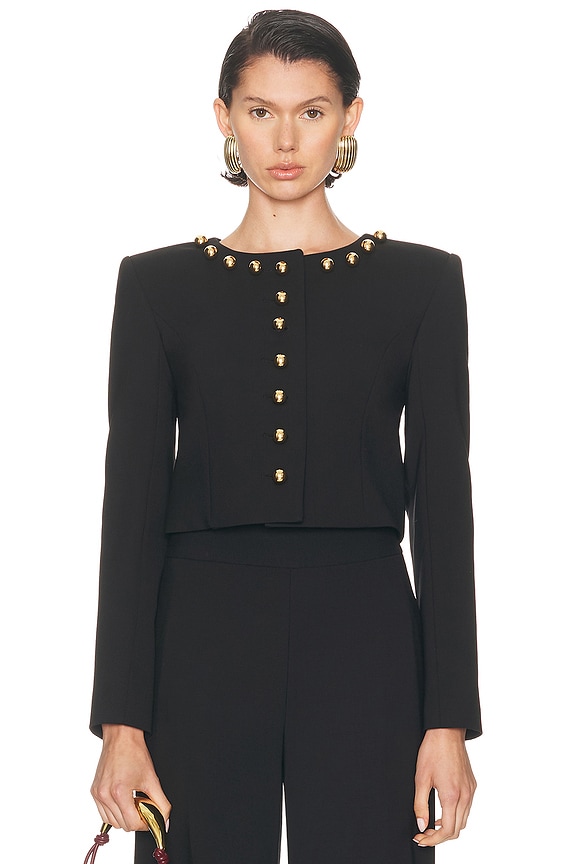 Pierre Balmain Military Jacket in Black | FWRD