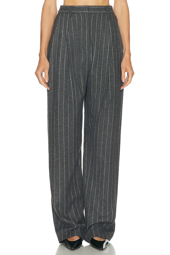 パンツ Acne studios pin striped wide trousers ACNE STUDIOS Layered pinstriped twill wide-leg pants | NET-A-PORTER