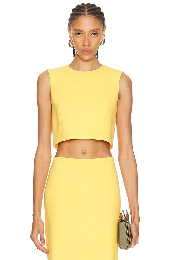 Miu Miu Logo Tank Top in Giallo & Tabacco | FWRD