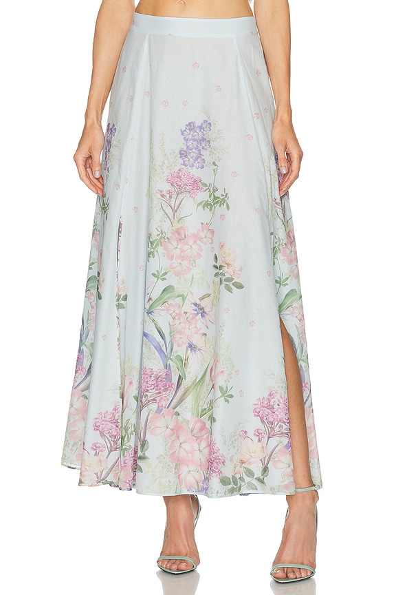 Zimmermann Awaken Embroidered Skirt in Mint | FWRD