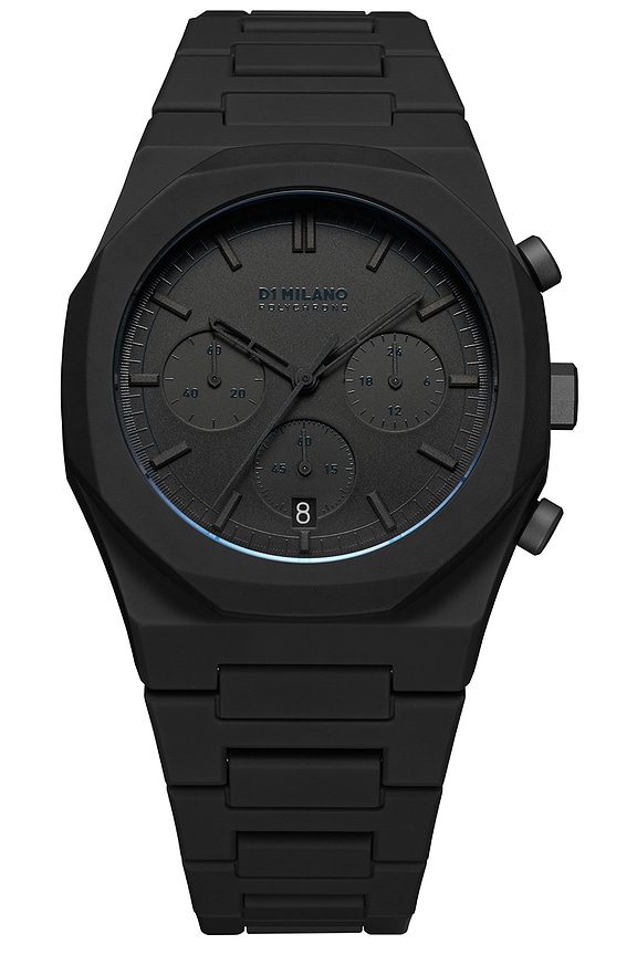 D1 Milano Polycarbonate 40.5mm Watch in Black Sketch | FWRD