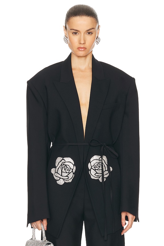 Isabel Marant Germina Jacket in Black & Ecru | FWRD