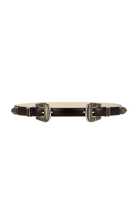 THE ATTICO ジ　アティコ　レザーベルト　ブラック　チェーン THE ATTICO Chain Detail Belt in Black | FWRD