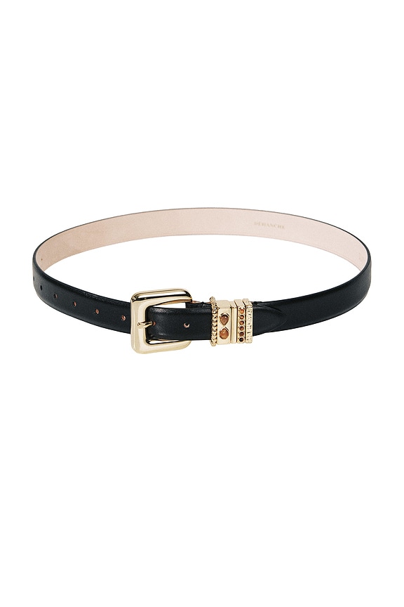 Lemaire Almond Stud Belt in Dark Brown | FWRD