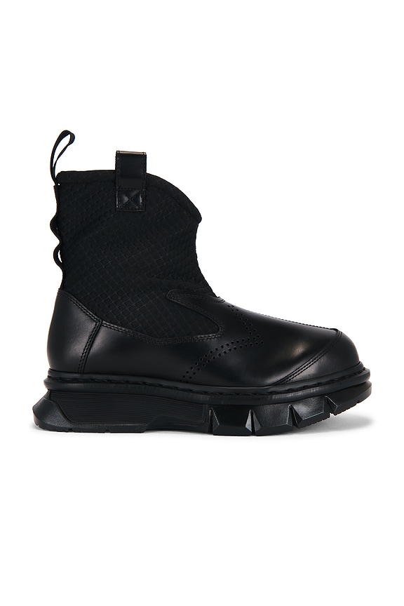 Rick Owens Leather Tractor Dunks in Black | FWRD