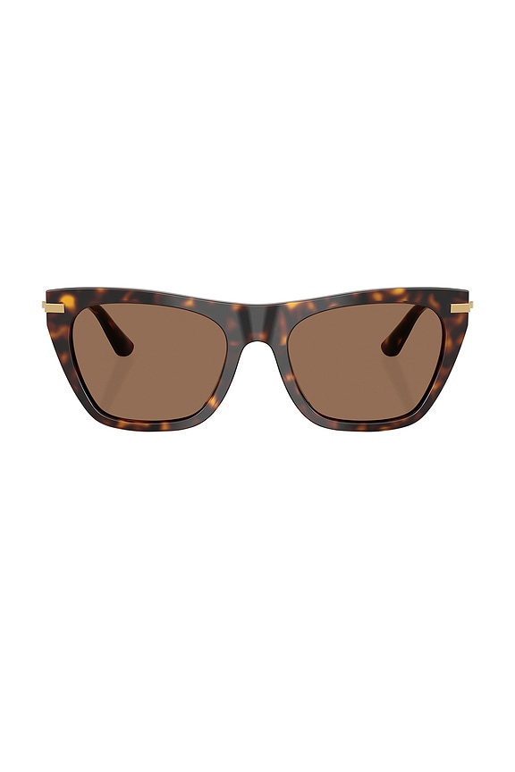 Gucci Oval Sunglasses in Gold & Brown | FWRD