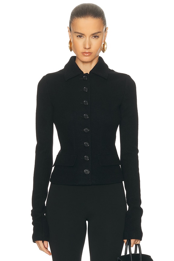 Loewe Anagram Intarsia Cardigan in Black & Multicolor | FWRD