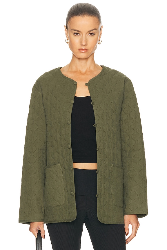 Norma Kamali Hooded Sleeping Bag Short Coat in Camo | FWRD