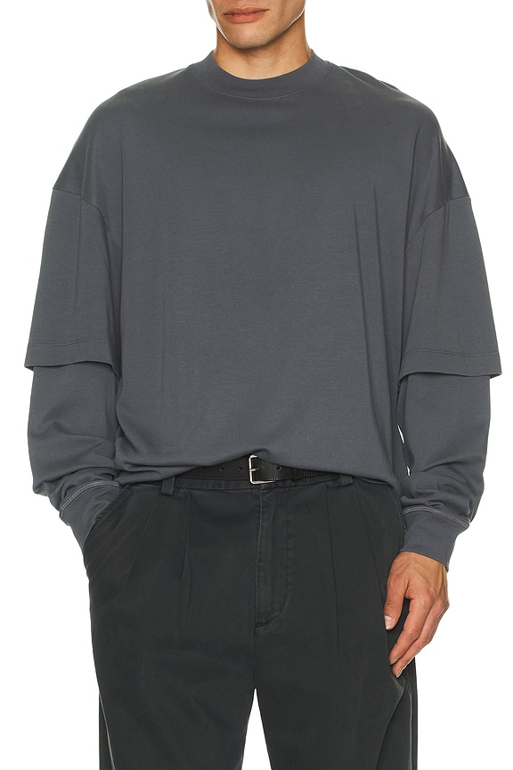 Sacai x Carhartt Wip Cotton Jersey Long Sleeve T-Shirt in Green | FWRD