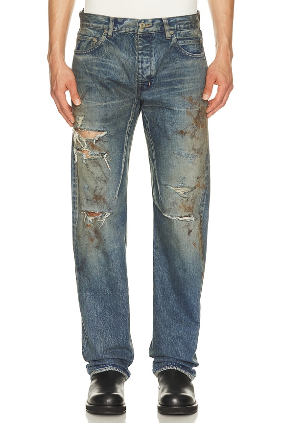 Visvim Social Sculpture 11 Dry-26 Denim Pants in Blue Denim | FWRD