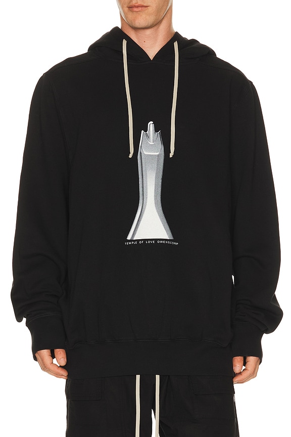 OFF-WHITE Masked Face Over Hoodie in Black & White | FWRD