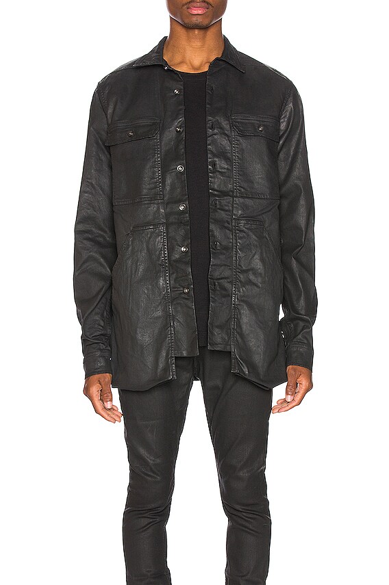 DRKSHDW by Rick Owens Detroit Cut Jean in Black Wax | FWRD