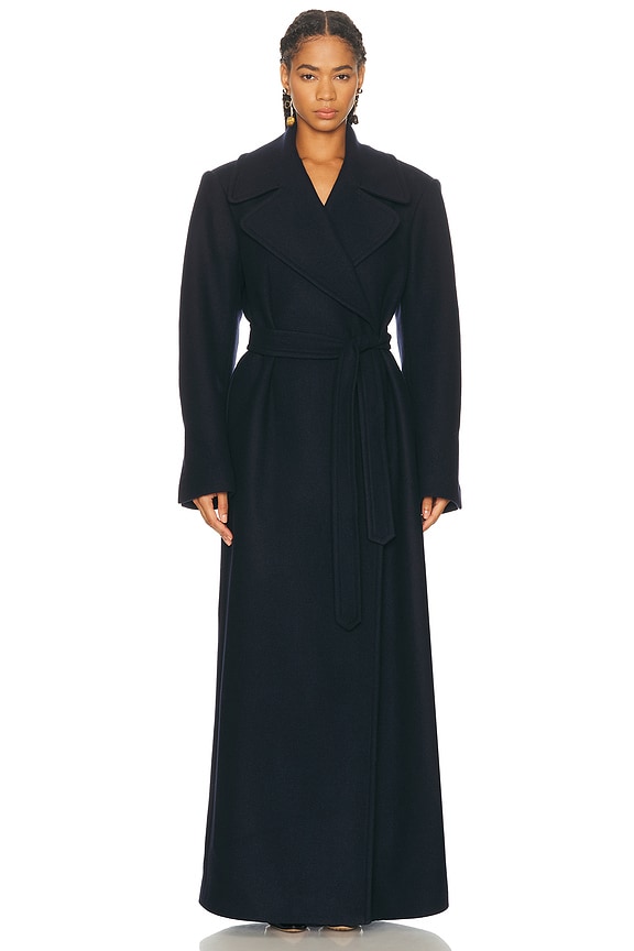 Y/Project Y Belt Coat in Black | FWRD
