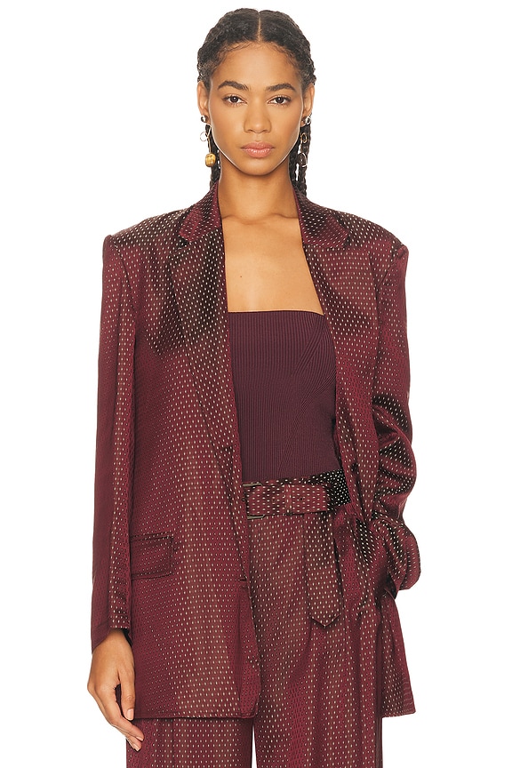 Saint Laurent Tweed Jacket in Blue Indigo | FWRD