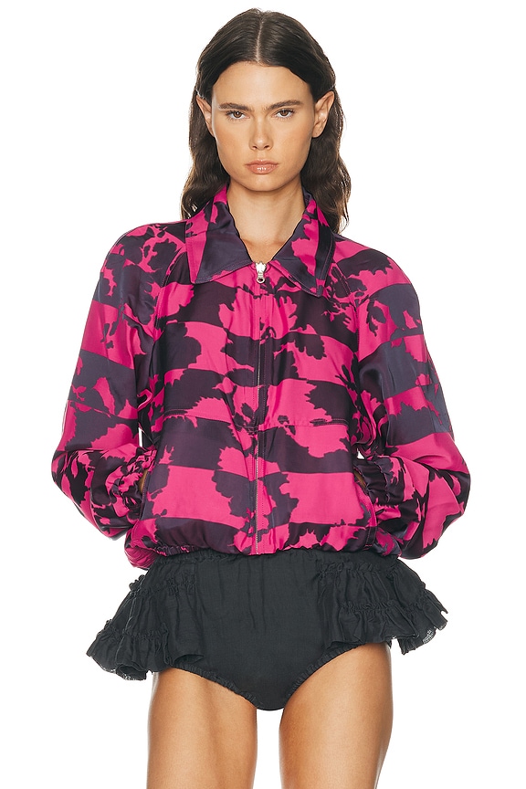 Shushu/Tong Tucked Seam Oversized Track Jacket in Printing | FWRD