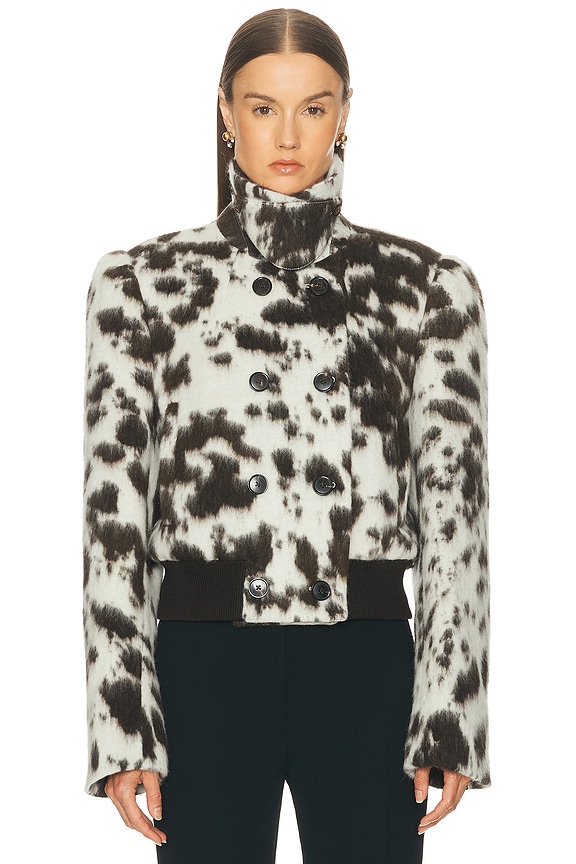 Isabel Marant Etoile Mackensy Jacket in Ecru & Purple | FWRD