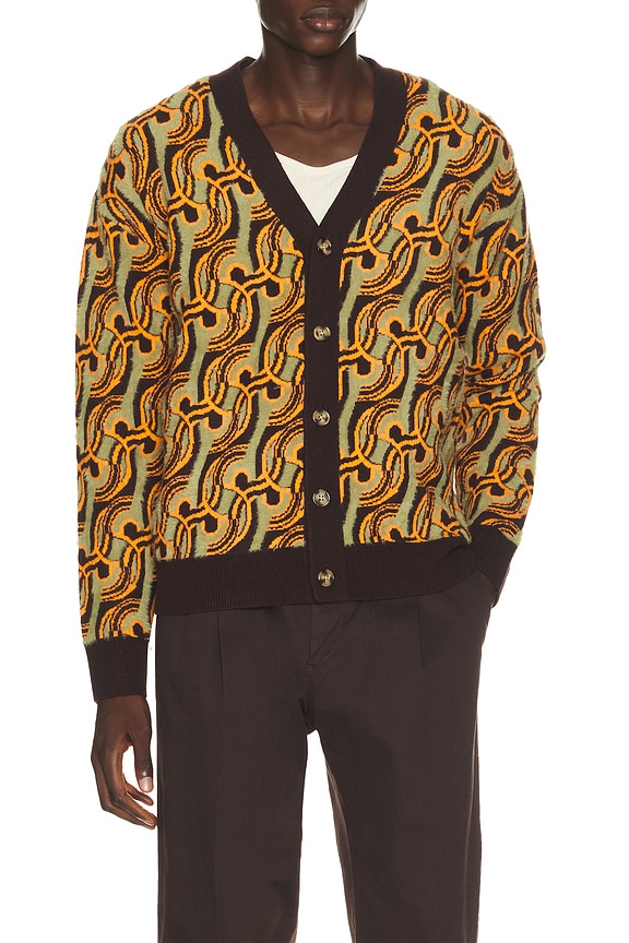 WACKO MARIA Tim Lehi Cardigan in Black | FWRD