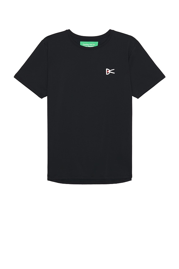 BALMAIN Signature Embroidered Zipped Polo in Black | FWRD