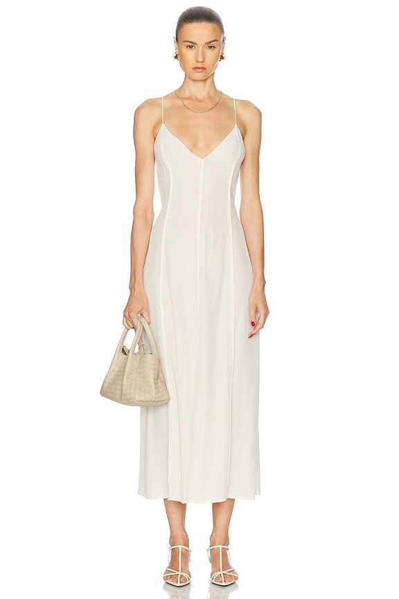 Anna October Patchwork Maxi Dress in Cream | FWRD