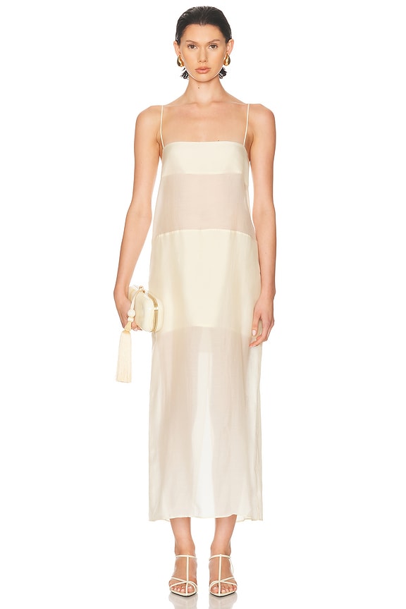 Cecilie Bahnsen Beth Dress in Acid Green | FWRD