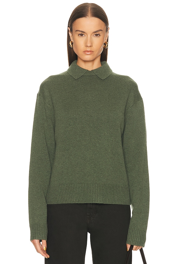 Helsa Lynnea Crew Pullover in Green | FWRD