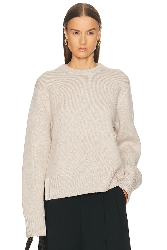 Acne Studios Koros Mohair Crewneck in Anthracite Grey | FWRD